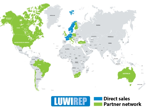 Map of our LUWIREP® partner network