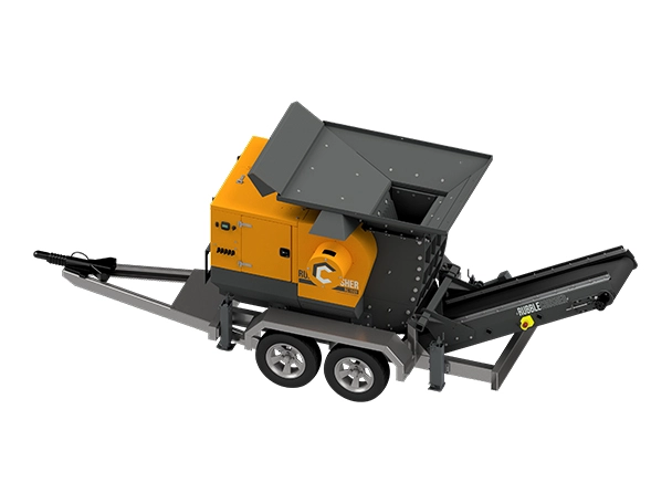 RubbleCrusher RC150V trailer-mounted jaw crusher render image
