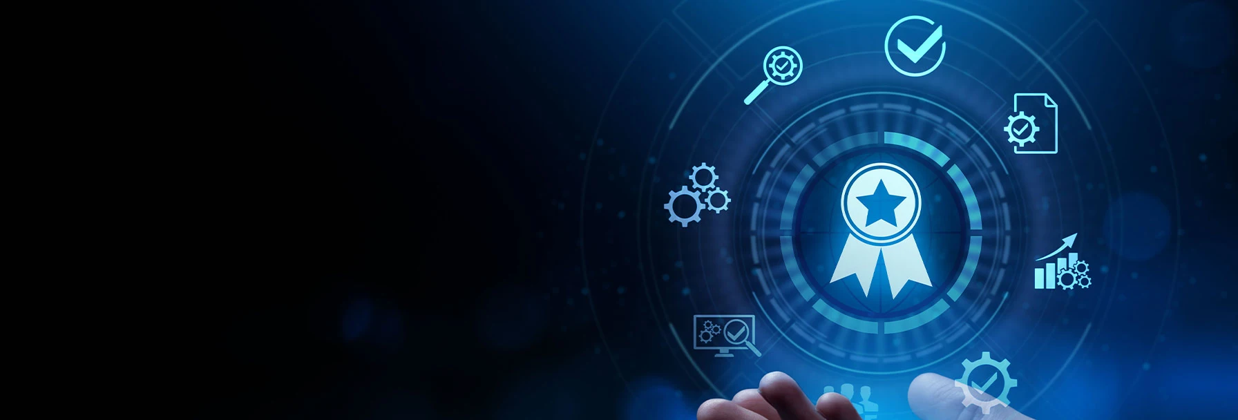 Header image with wheel containing certification icons