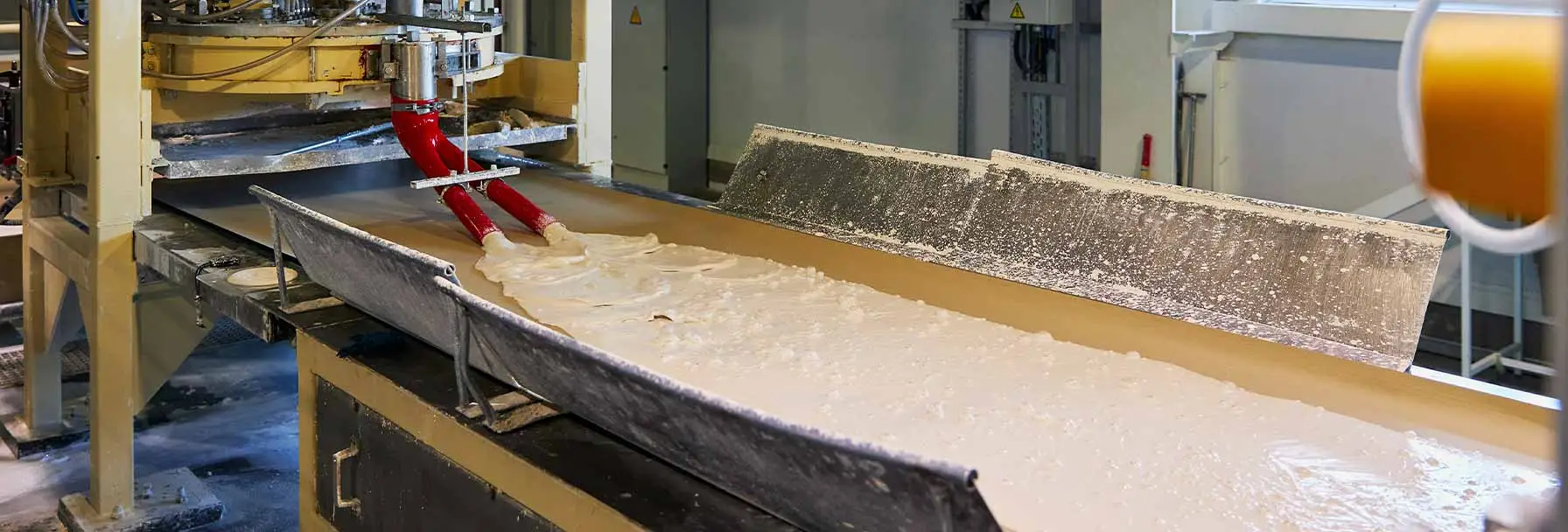 LUCON Setting Belts Plasterboard production