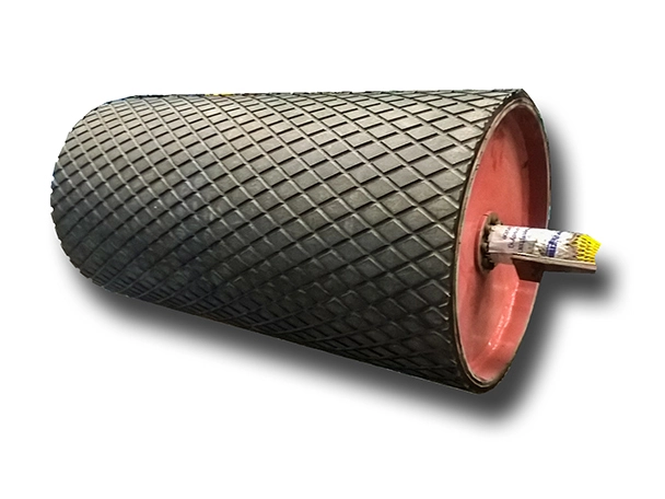 Conveyor belt rubber diamond drum lining