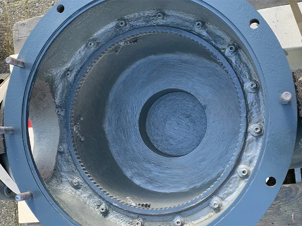 Pump housing treated with sic casting polymer 3 years ago