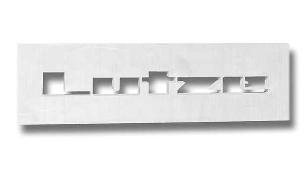 Wasserstrahltechnik Musterzuschnitt Lutze Aluminium 20 mm