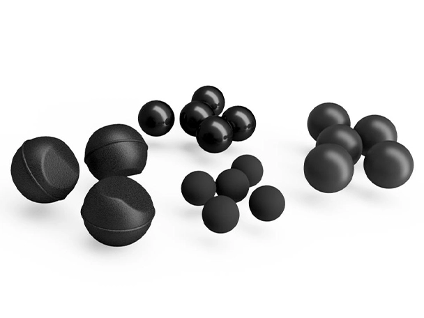 Screening media rubber cleaning balls in different sizes