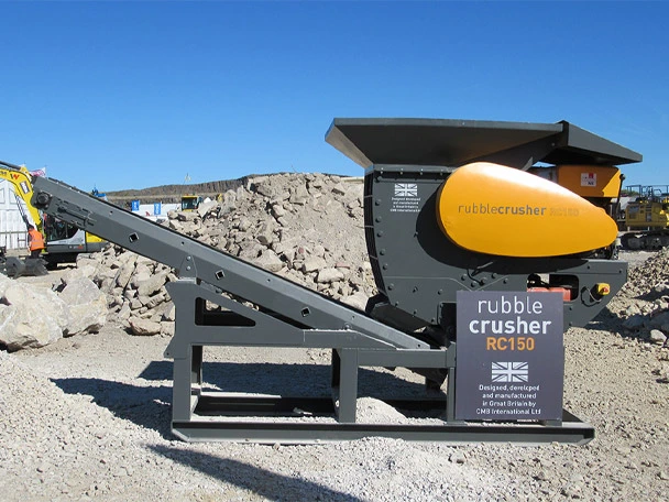 Rubblecrusher RC150V skid-mounted jaw crusher