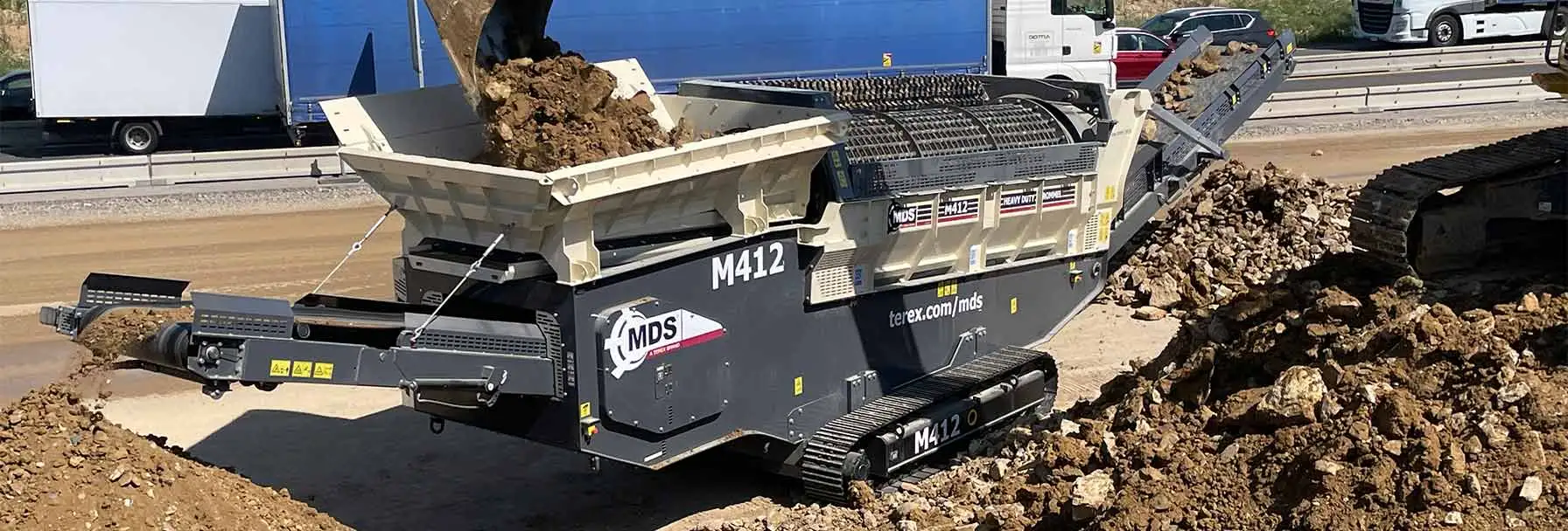 MDS Mobile Heavy-Duty Trommel Screens MDS M412 trommel screen