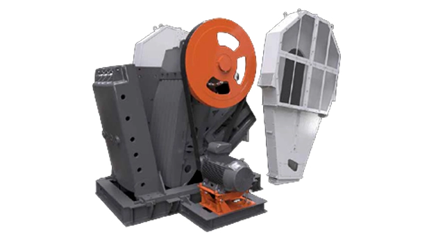 Dwarsdoorsnede van een Sandvik kaakbreker