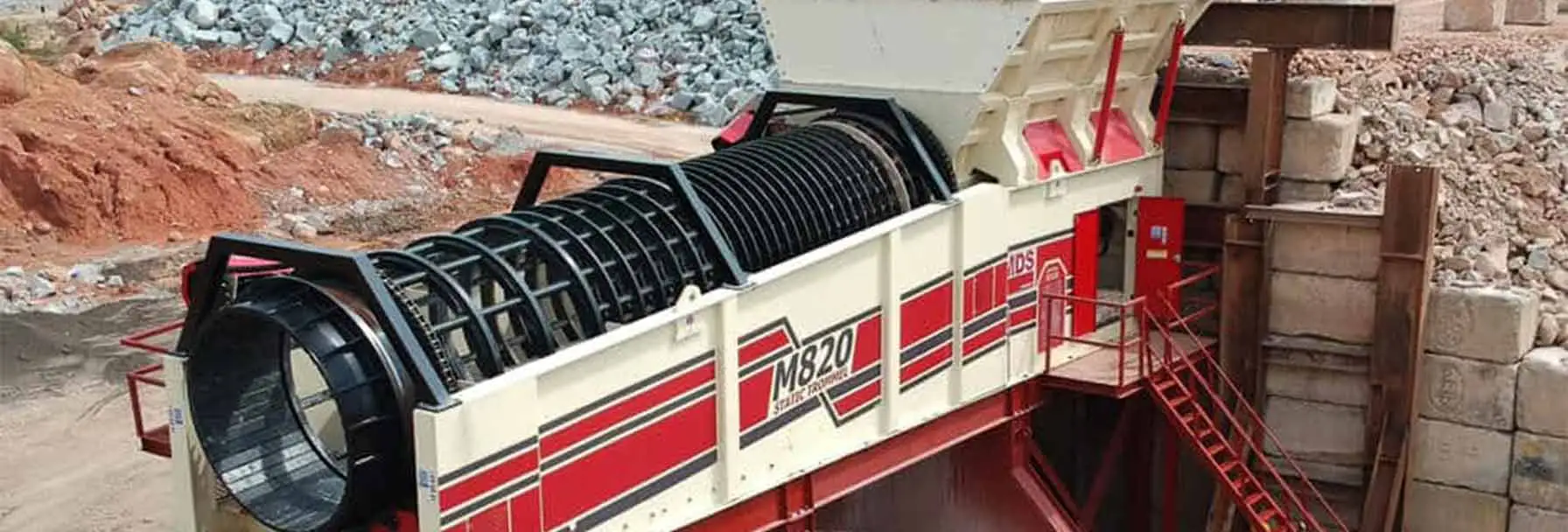 Stationäre Schwerlast- Trommelsiebmaschinen von MDS MDS static trommel screen
