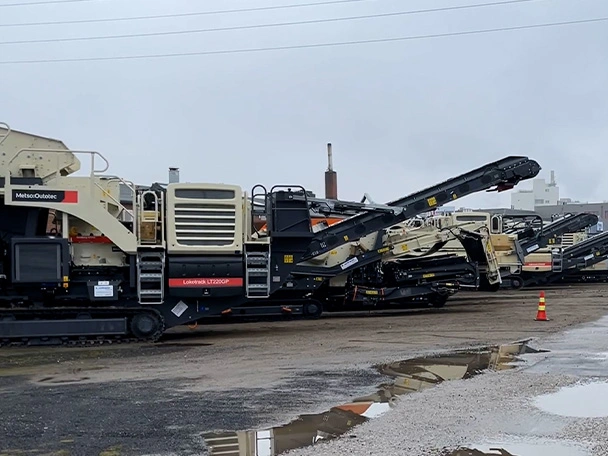 Some of the crusher part of Lutze Process Germany's rental fleet