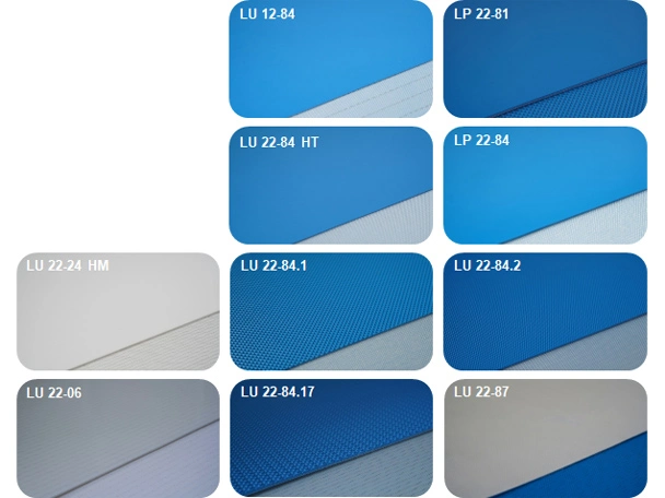 Overview image of Luwilite standard range of synthetic belts