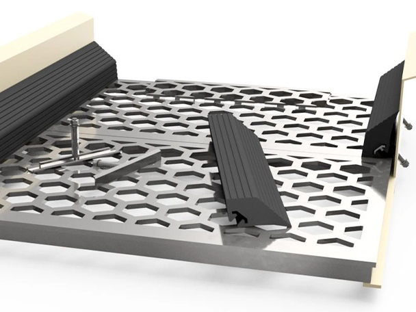 Steel plate screening media panel