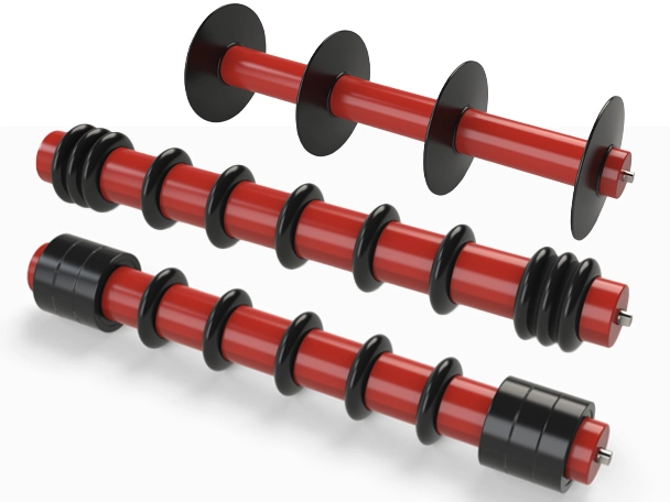 Idlers with support rings