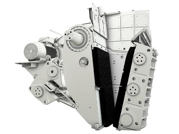 Cross section of a Metso C series jaw crusher