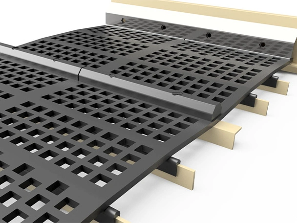 Tensioned screening media