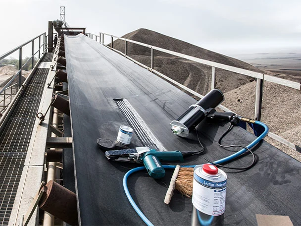LUWIREP® conveyor belt repair with pneumatic pistol