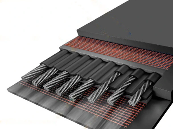 Steel cord reinforced conveyor belt