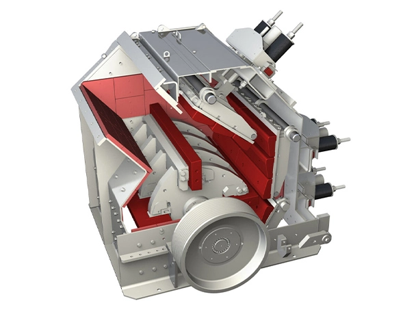 Cross section of a horizontal shaft impact crusher
