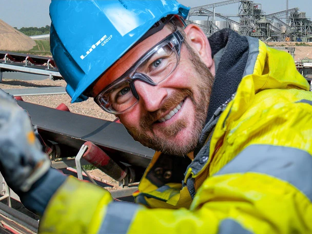 Smiling service technician